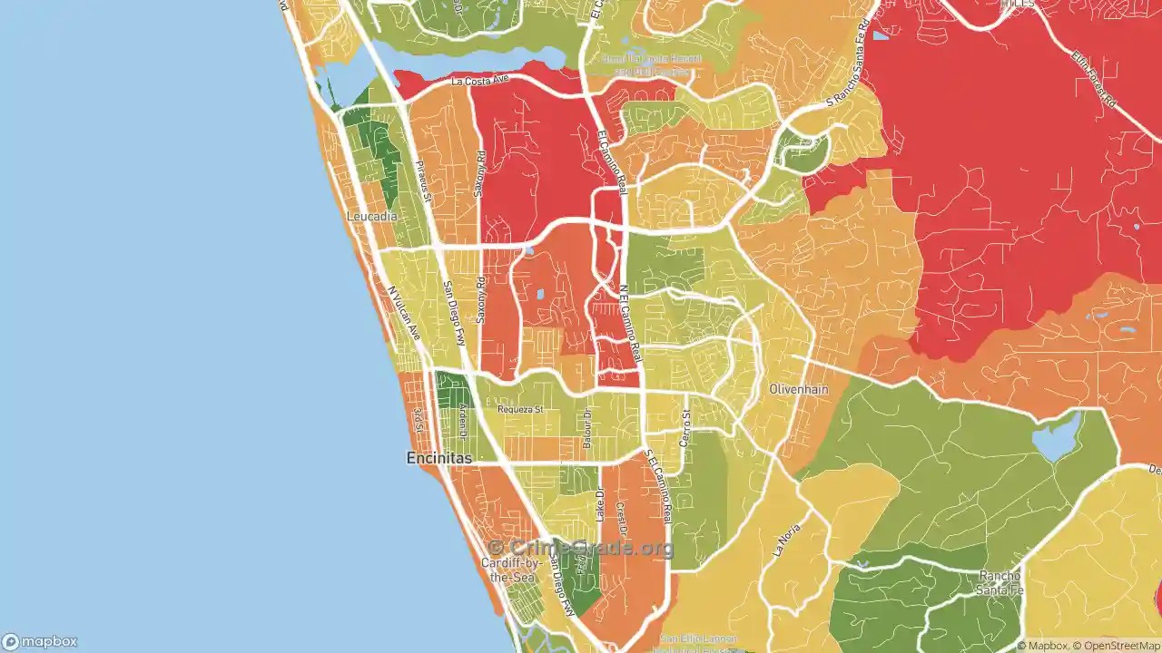 The Safest and Most Dangerous Places in Encinitas, CA Crime Maps and