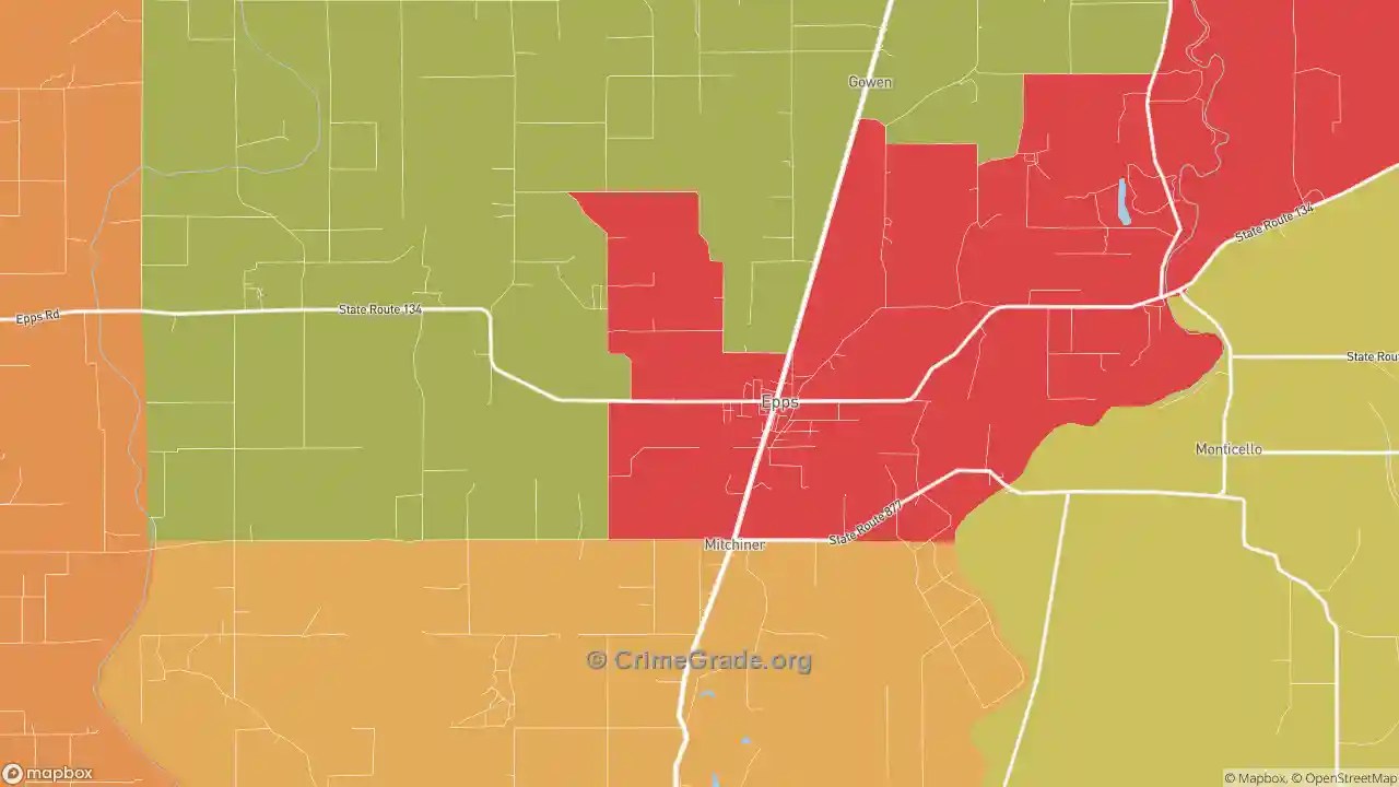 The Safest and Most Dangerous Places in Epps, LA Crime Maps and