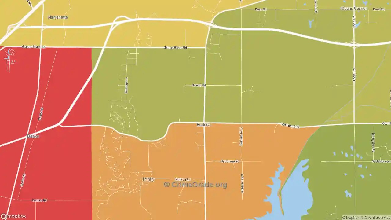 The Safest and Most Dangerous Places in Eudora, MS Crime Maps and Statistics