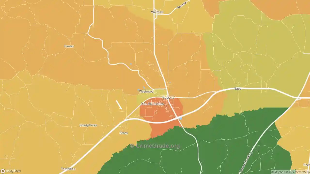 The Safest and Most Dangerous Places in Eupora, MS Crime Maps and