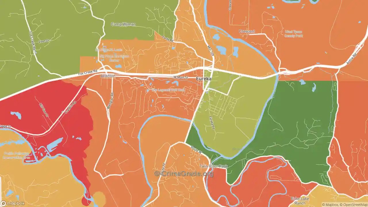 The Safest and Most Dangerous Places in Eureka, MO Crime Maps and
