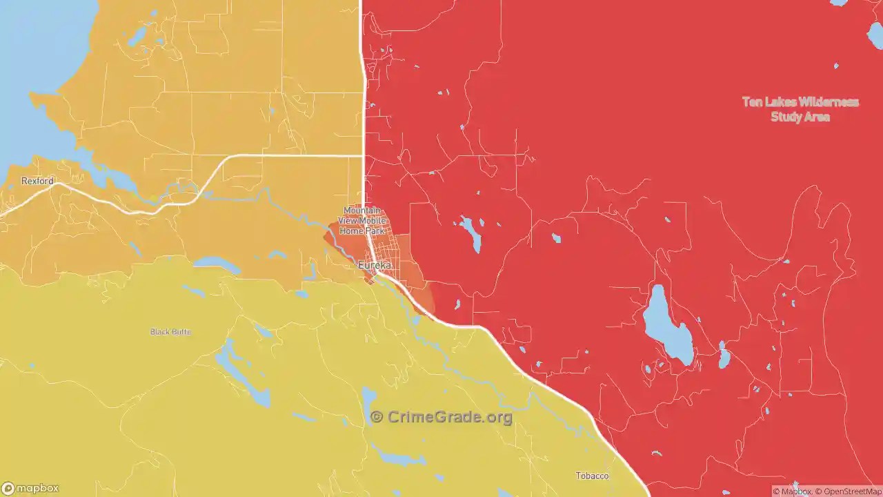 The Safest and Most Dangerous Places in Eureka, MT Crime Maps and