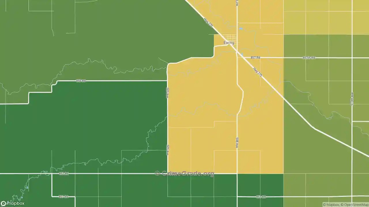 The Safest and Most Dangerous Places in Ewing, NE Crime Maps and
