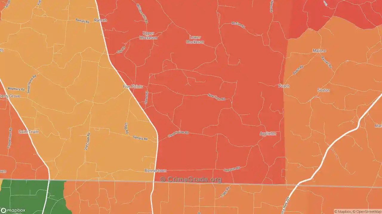 The Safest and Most Dangerous Places in Five Points, TN Crime Maps and
