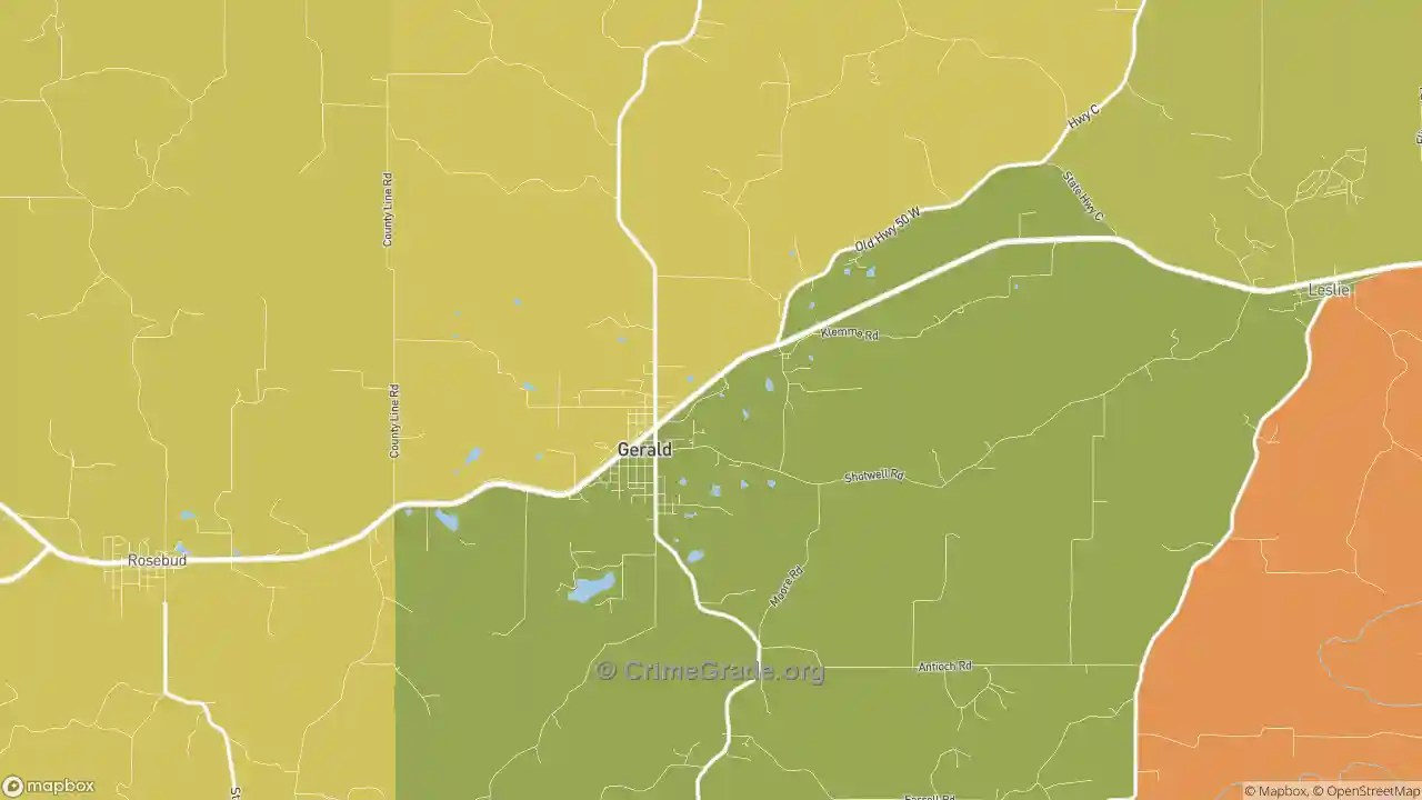 The Safest and Most Dangerous Places in Gerald, MO Crime Maps and