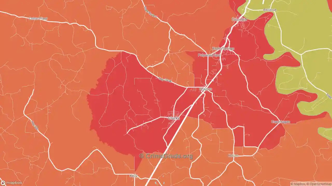 The Safest and Most Dangerous Places in Grayson, LA Crime Maps and