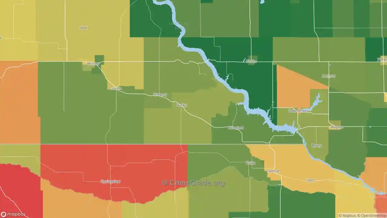 The Safest and Most Dangerous Places in Gregory County, SD Crime Maps