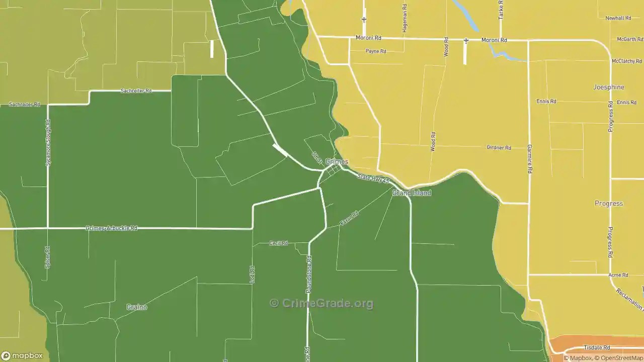 The Safest and Most Dangerous Places in Grimes, CA Crime Maps and