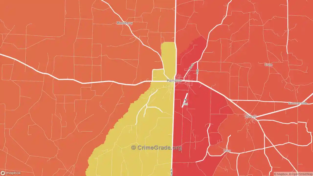 The Safest and Most Dangerous Places in Hampton, AR Crime Maps and