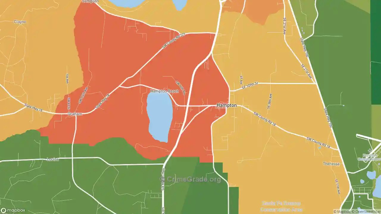 The Safest and Most Dangerous Places in Hampton, FL Crime Maps and