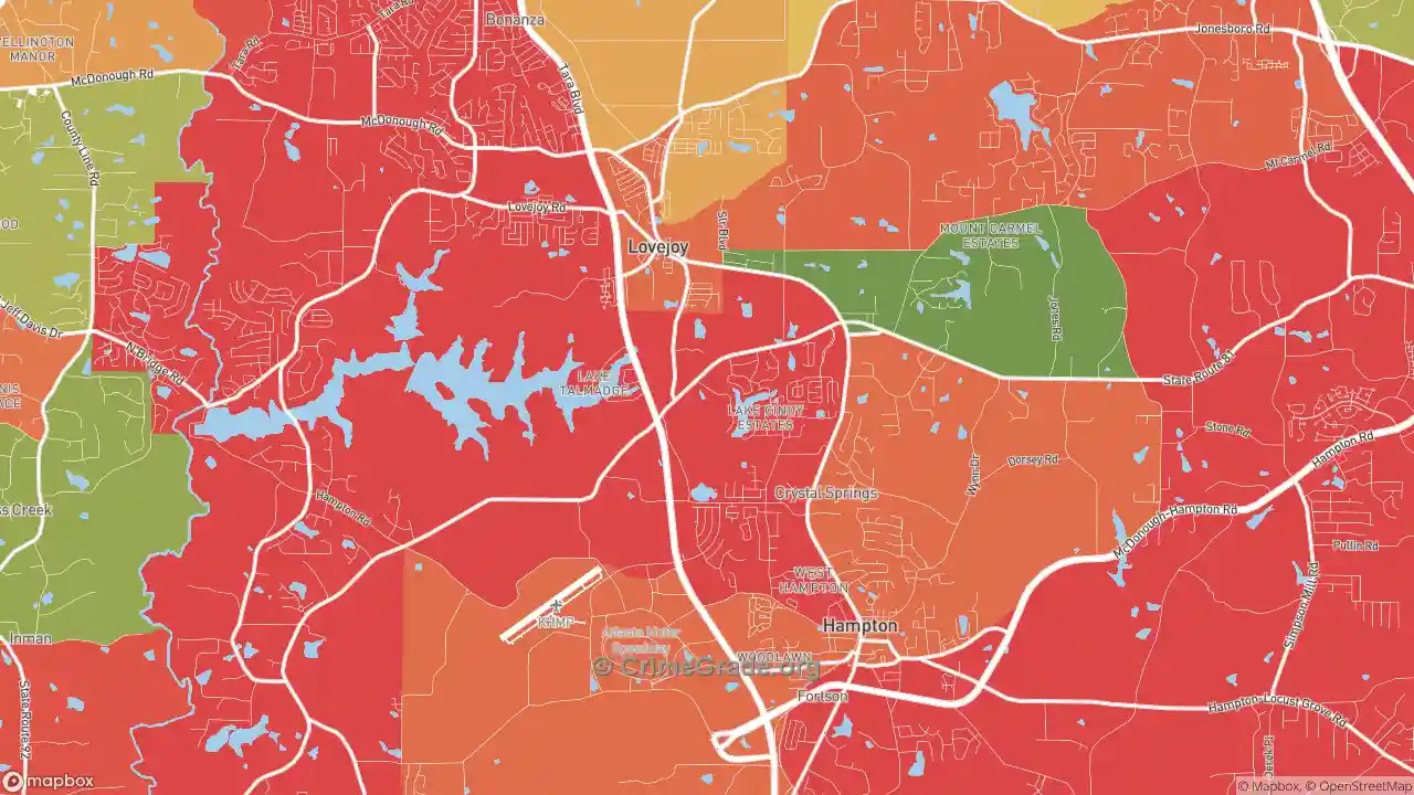 The Safest and Most Dangerous Places in Hampton, GA Crime Maps and