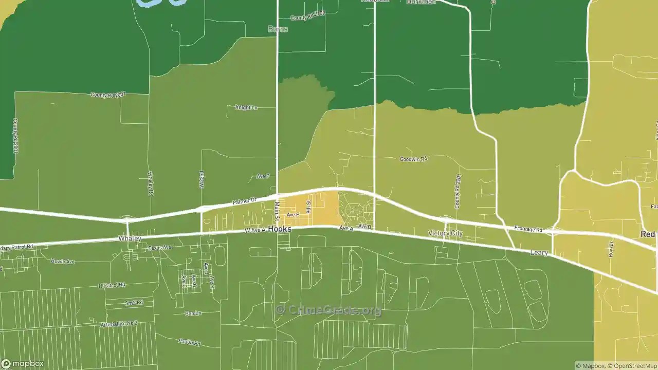 The Safest and Most Dangerous Places in Hooks, TX Crime Maps and