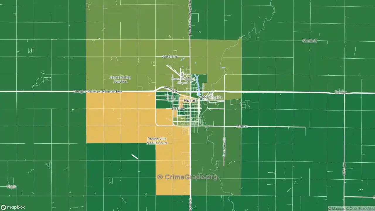 The Safest and Most Dangerous Places in Huron, SD Crime Maps and Statistics