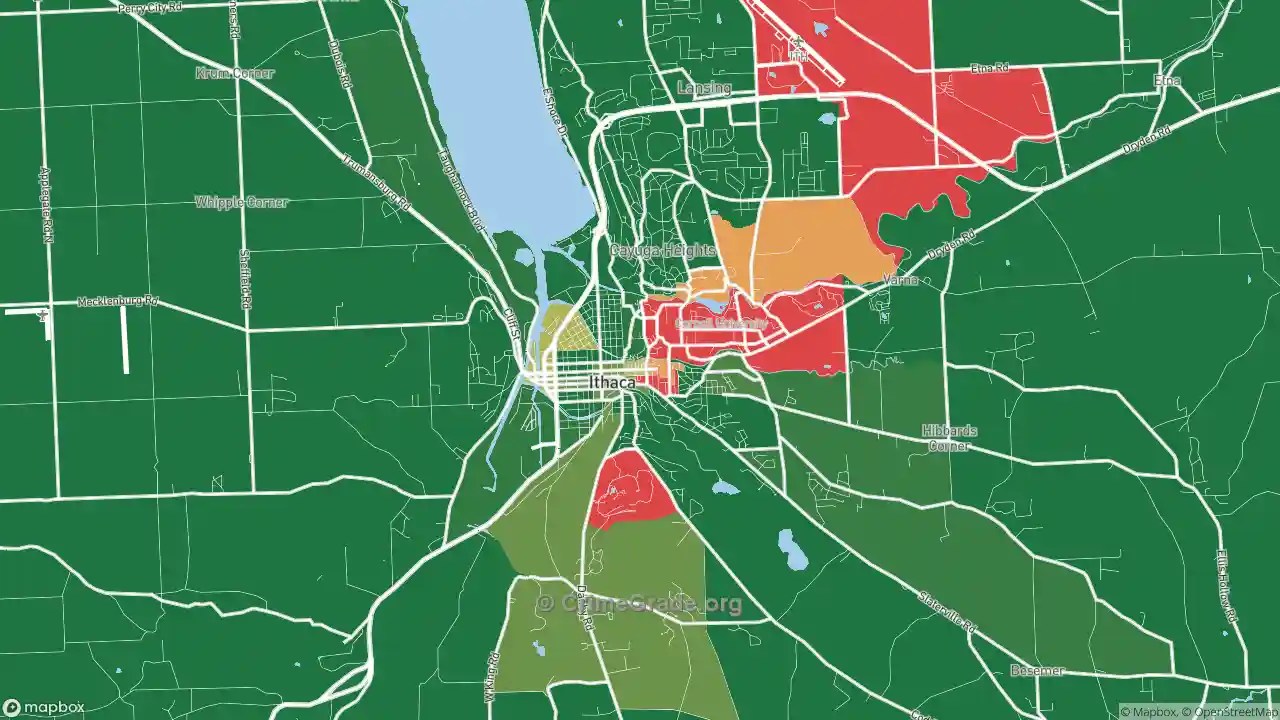The Safest and Most Dangerous Places in Ithaca, NY Crime Maps and Statistics