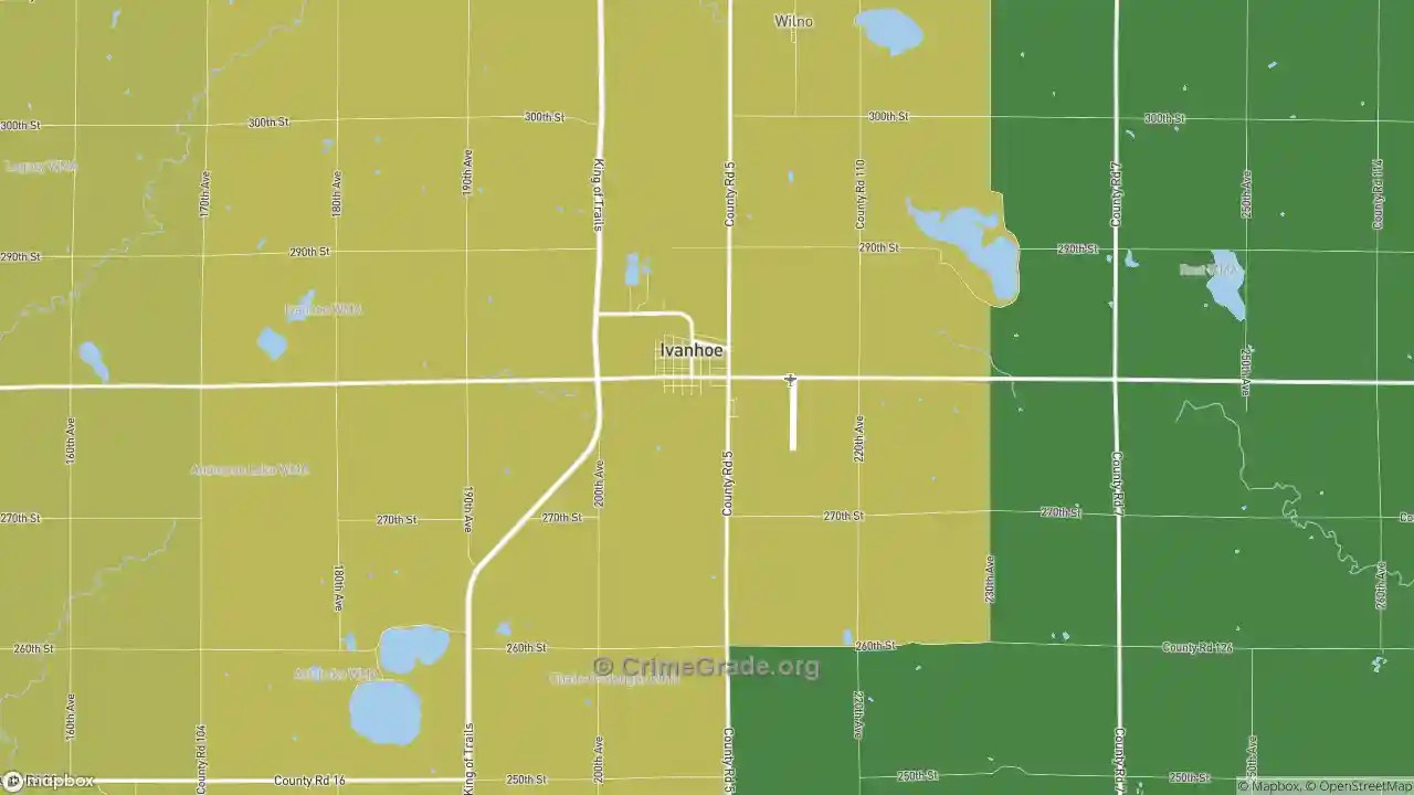 The Safest and Most Dangerous Places in Ivanhoe, MN Crime Maps and Statistics