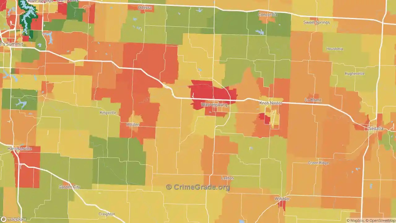 The Safest and Most Dangerous Places in Johnson County, MO Crime Maps