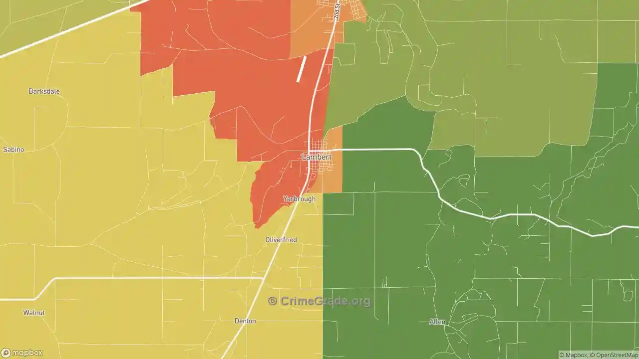 The Safest and Most Dangerous Places in Lambert, MS Crime Maps and