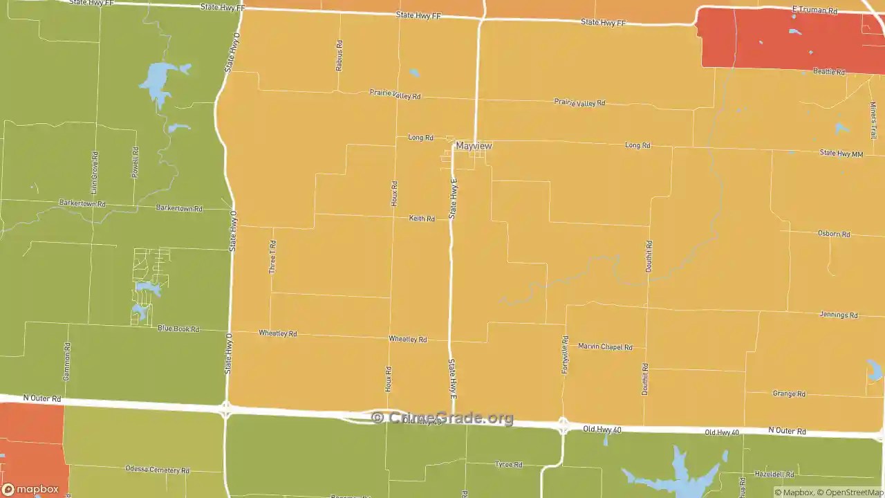 The Safest and Most Dangerous Places in Mayview, MO Crime Maps and