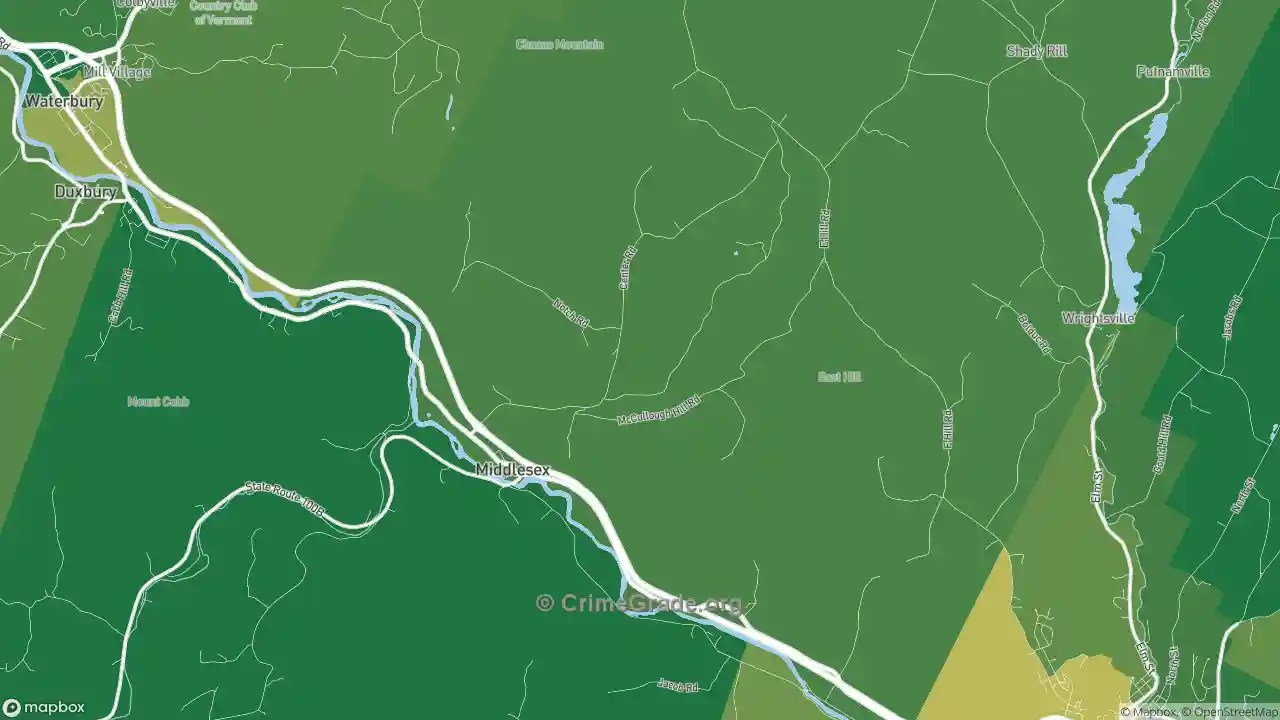 The Safest and Most Dangerous Places in Middlesex, VT Crime Maps and