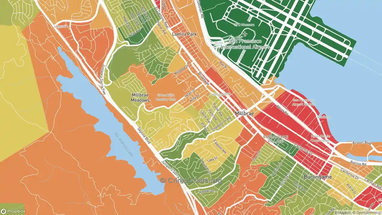 The Safest and Most Dangerous Places in Millbrae, CA Crime Maps and