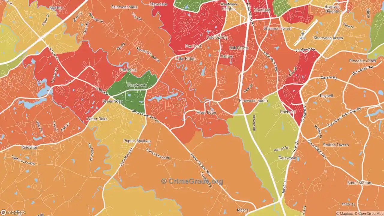 The Safest and Most Dangerous Places in Moore, SC Crime Maps and