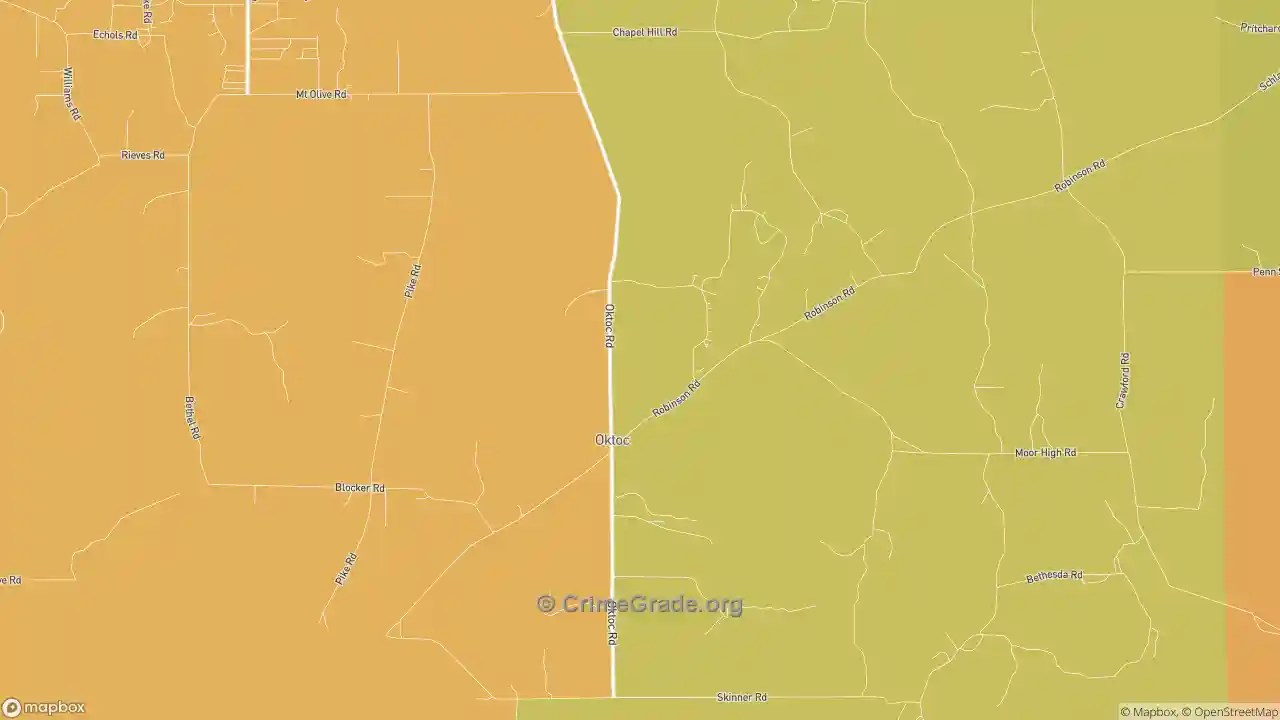 The Safest and Most Dangerous Places in Oktoc, MS Crime Maps and