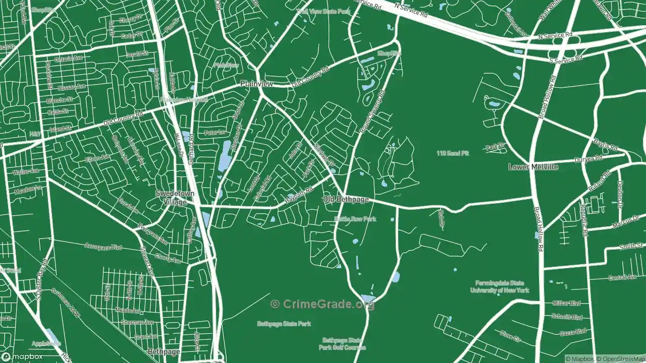 The Safest and Most Dangerous Places in Old Bethpage, NY Crime Maps