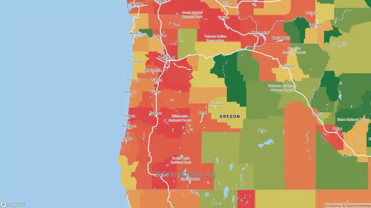 The Safest and Most Dangerous Places in Oregon Crime Maps and Statistics