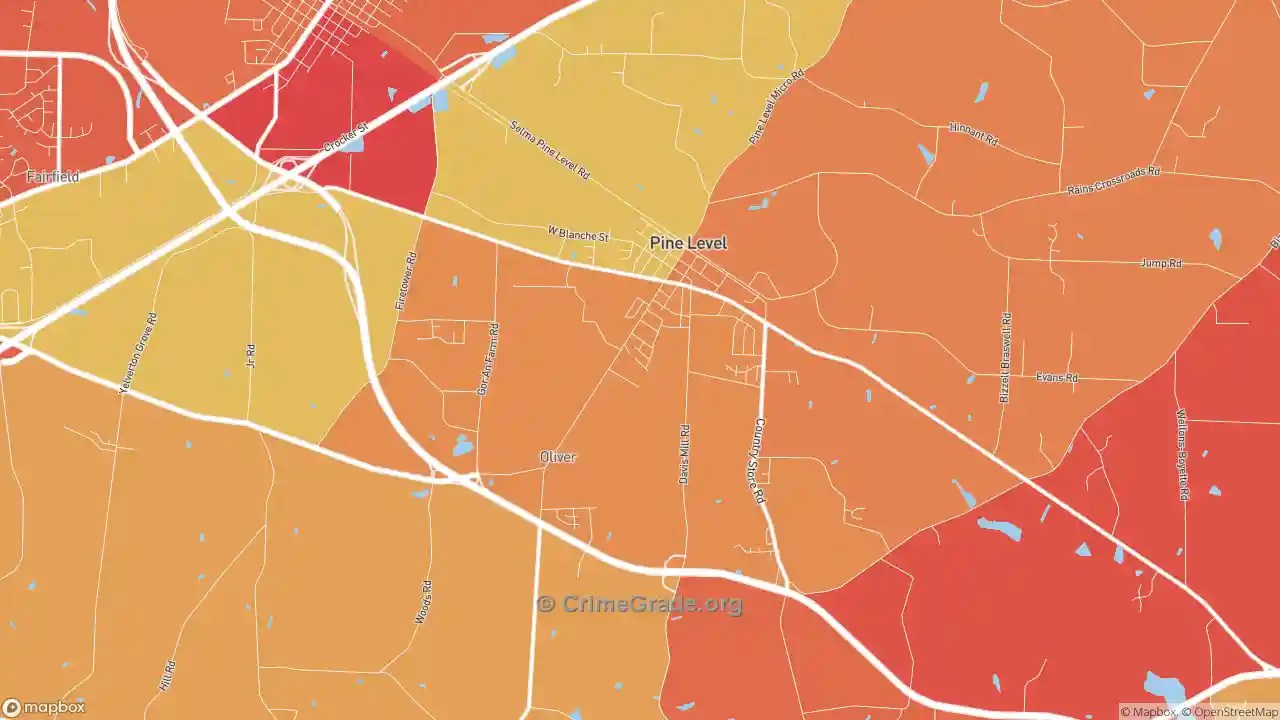 The Safest and Most Dangerous Places in Pine Level, NC Crime Maps and