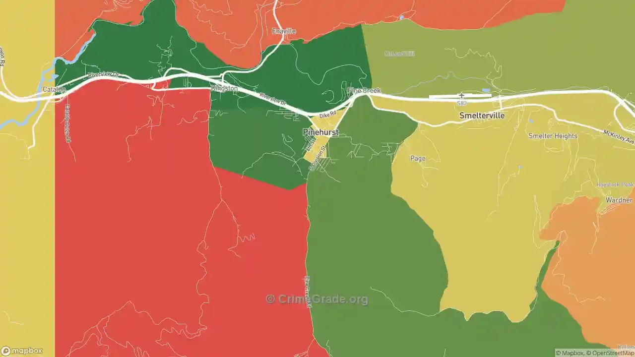 The Safest and Most Dangerous Places in Pinehurst, ID Crime Maps and