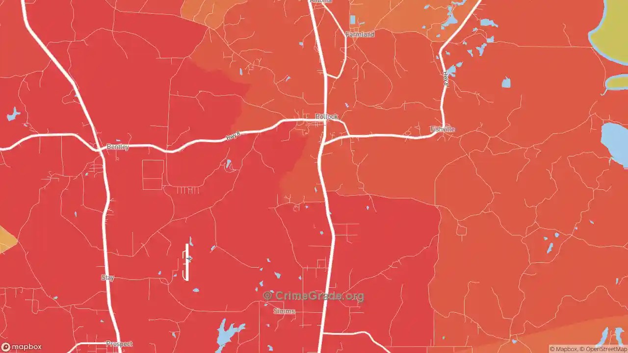 The Safest and Most Dangerous Places in Pollock, LA Crime Maps and