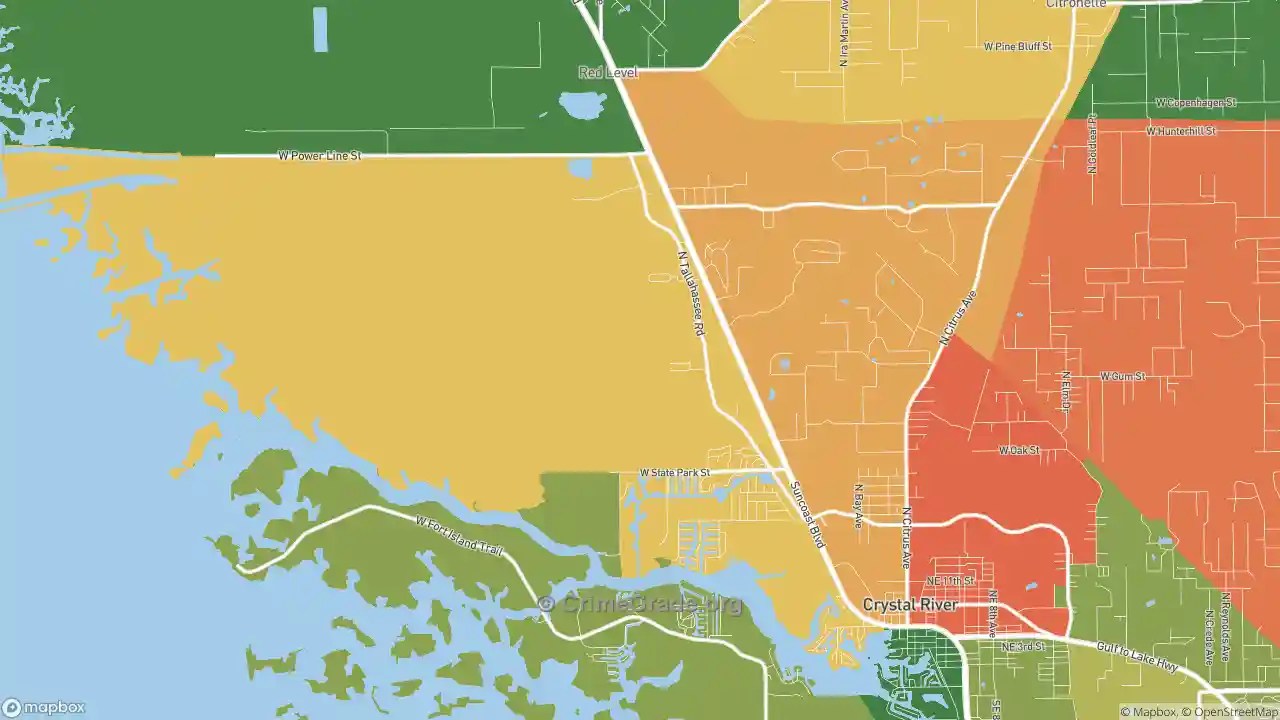 The Safest and Most Dangerous Places in Red Level, FL Crime Maps and