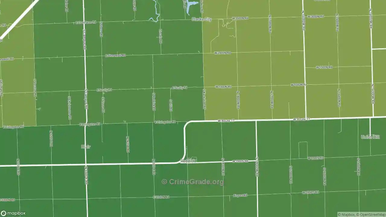 The Safest and Most Dangerous Places in Reddick, IL Crime Maps and