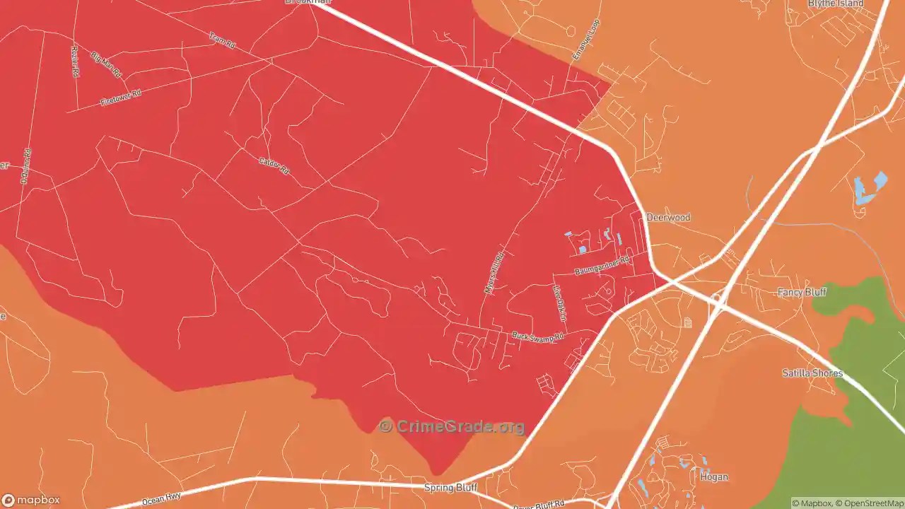 The Safest and Most Dangerous Places in Spring Bluff, GA Crime Maps