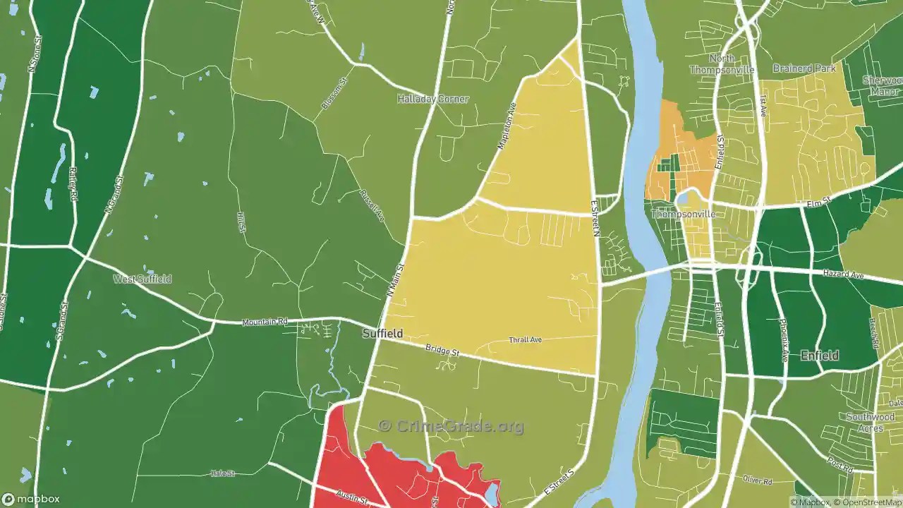 The Safest and Most Dangerous Places in Suffield, CT Crime Maps and