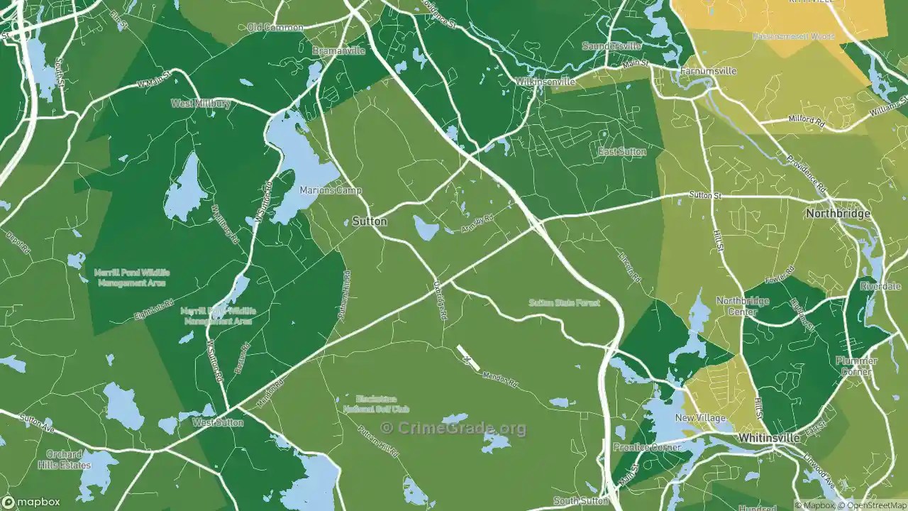 The Safest and Most Dangerous Places in Sutton, MA Crime Maps and