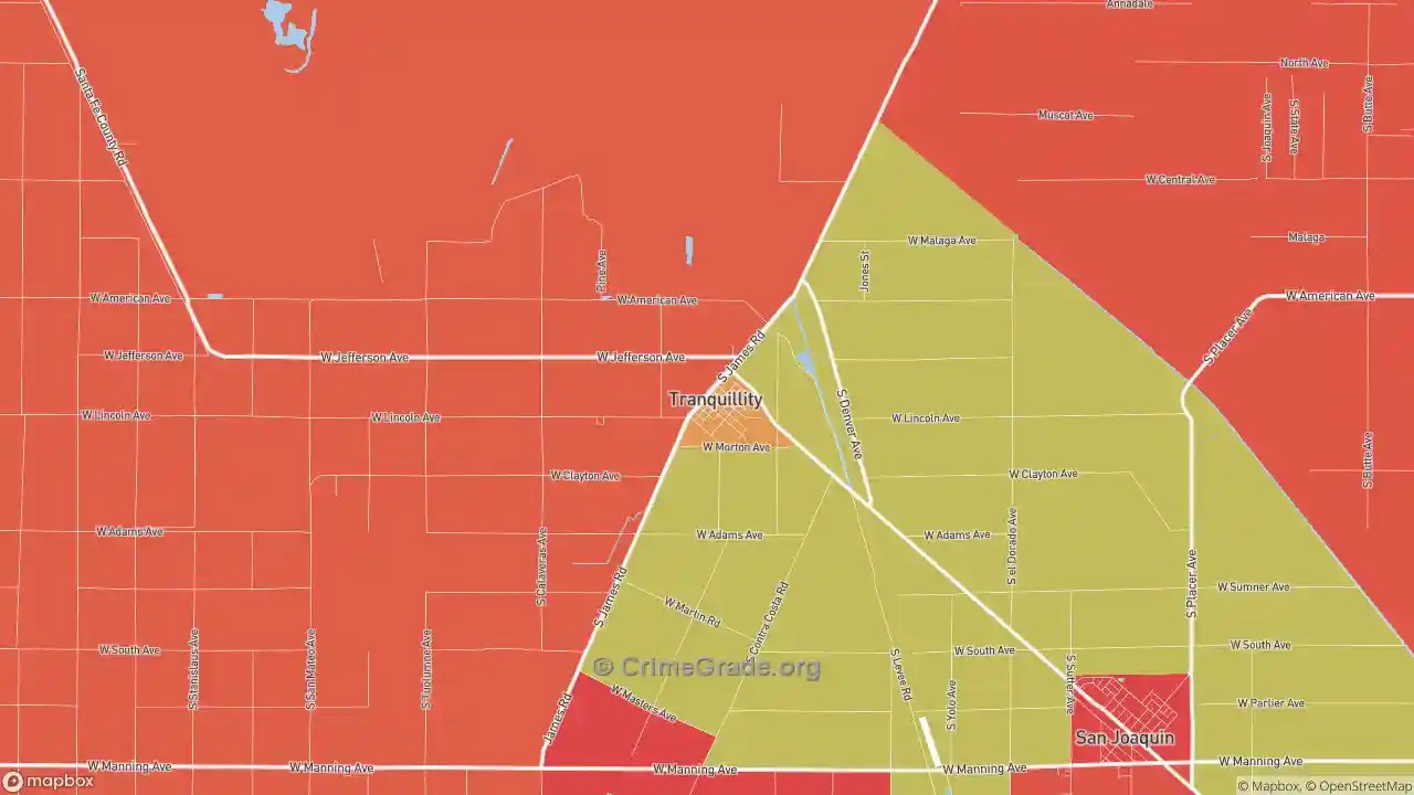 The Safest and Most Dangerous Places in Tranquillity, CA Crime Maps