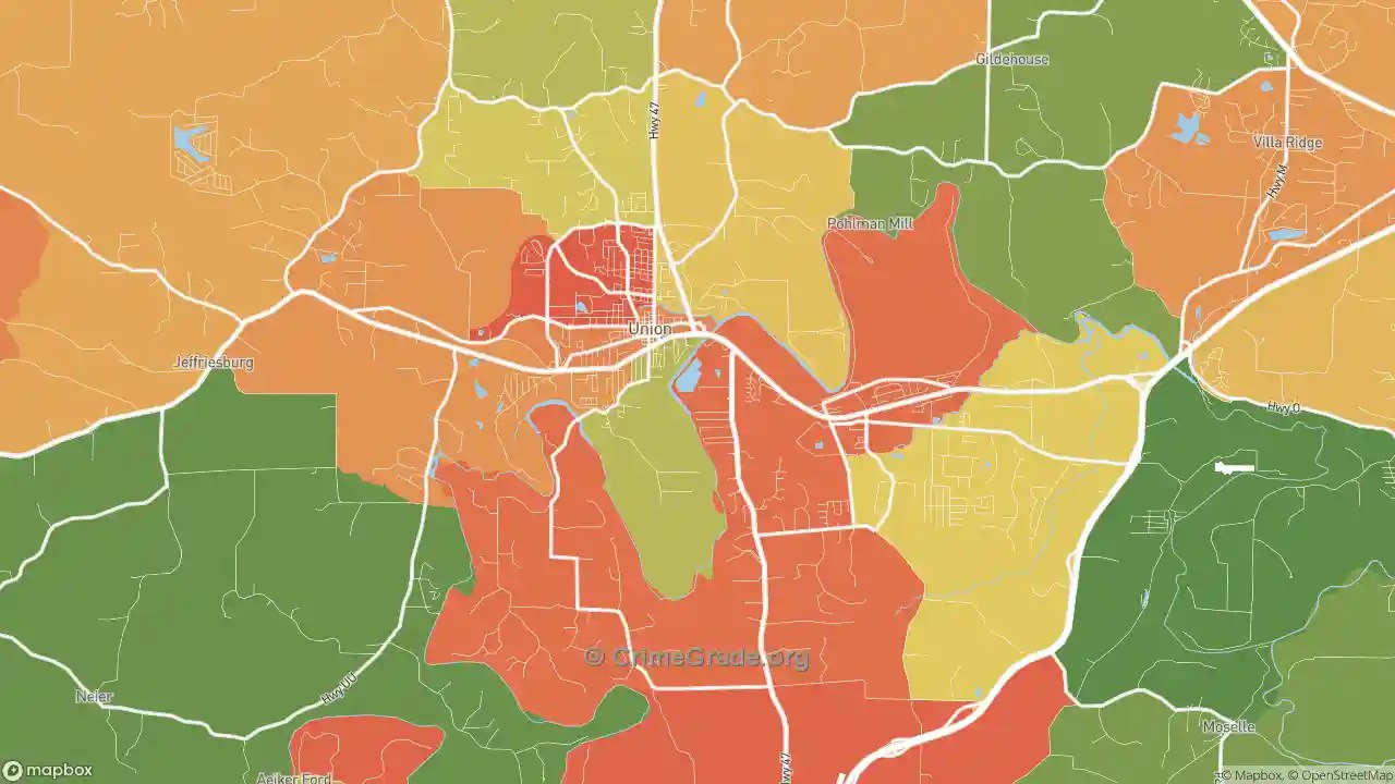 The Safest and Most Dangerous Places in Union, MO Crime Maps and Statistics
