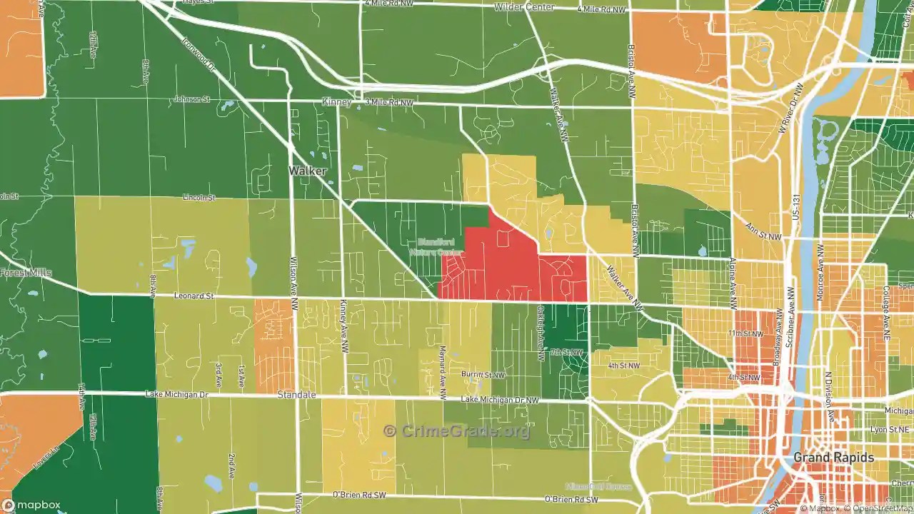 The Safest and Most Dangerous Places in Walker, MI Crime Maps and