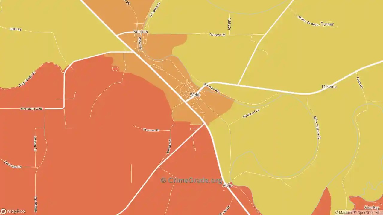 The Safest and Most Dangerous Places in b, MS Crime Maps and