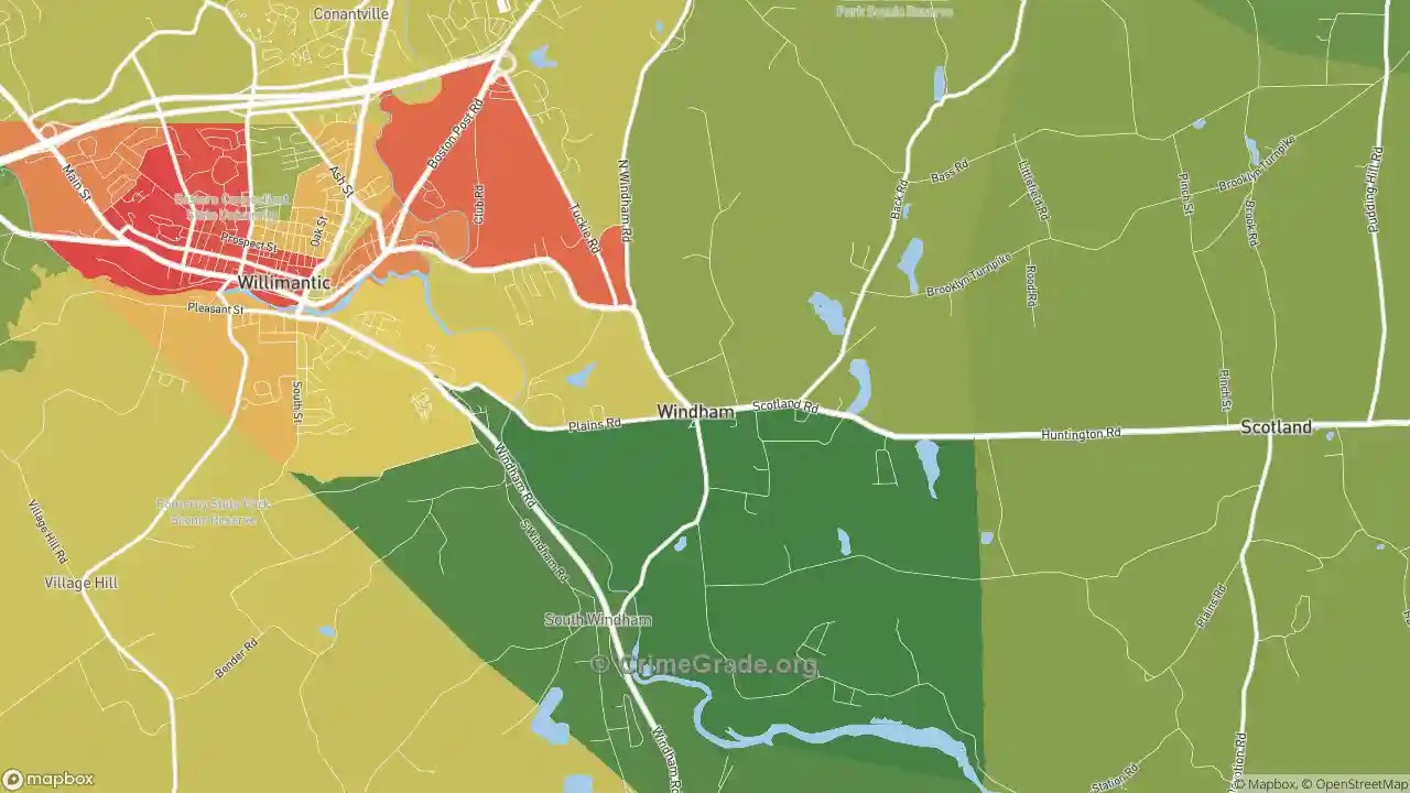 The Safest and Most Dangerous Places in Windham, CT Crime Maps and