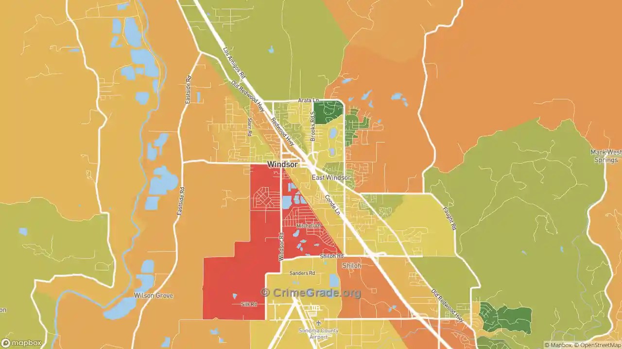 The Safest and Most Dangerous Places in Windsor, CA Crime Maps and