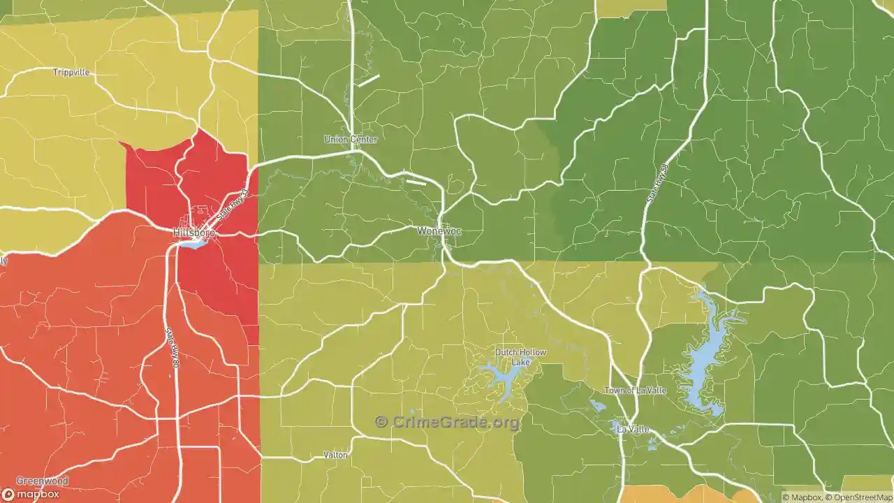 The Safest and Most Dangerous Places in Wonewoc, WI Crime Maps and