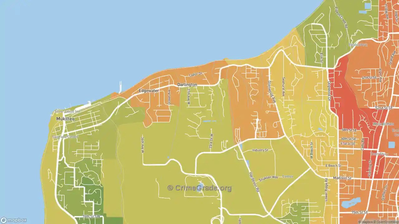 Boulevard Bluffs, Everett, WA Robbery Rates and Robbery Maps