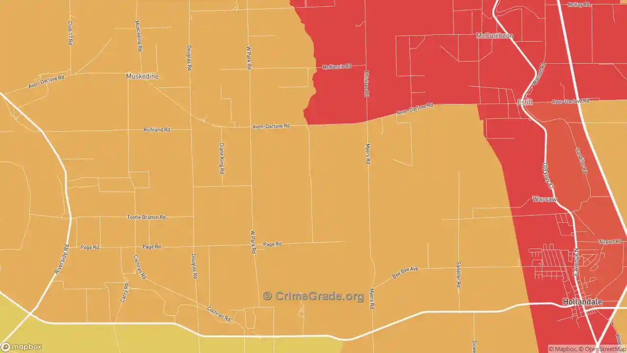 Estill, MS Theft Rates and Theft Maps
