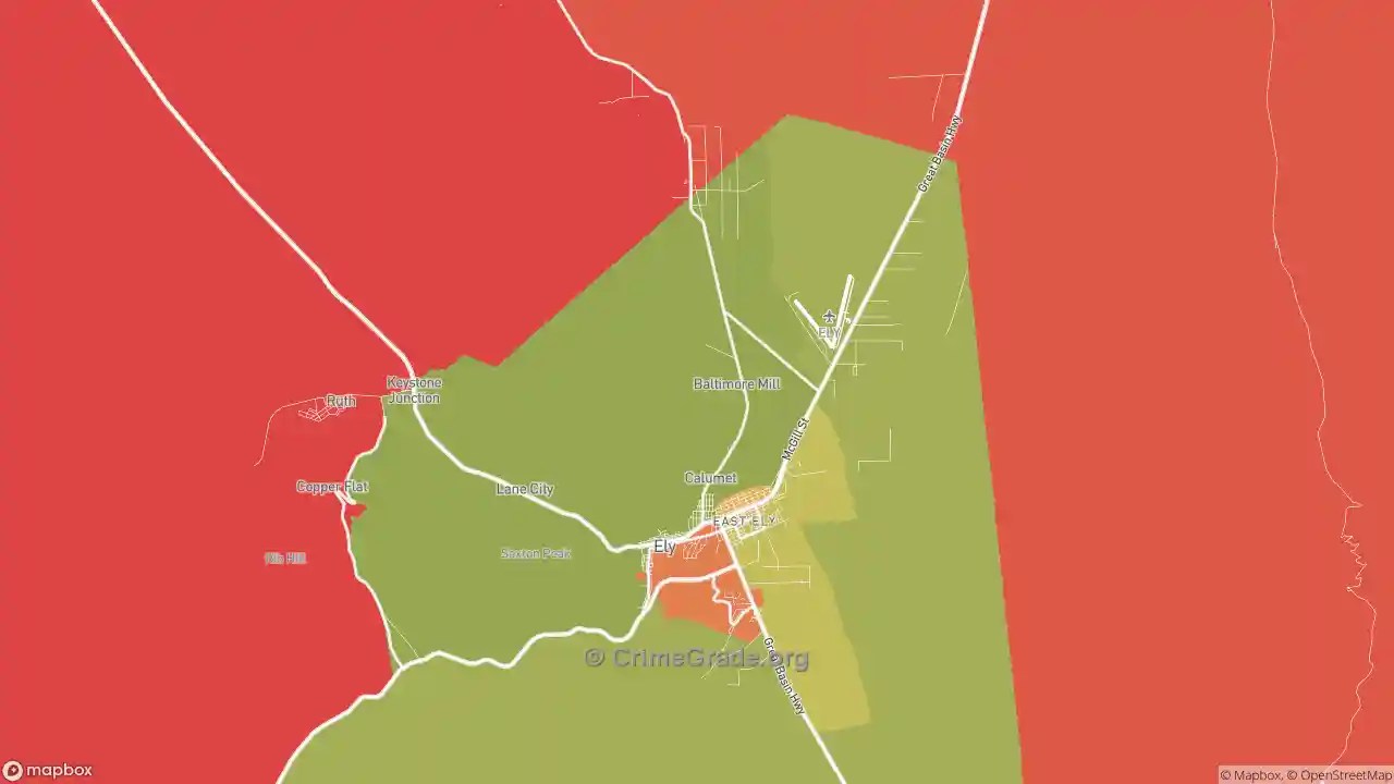 Ely, NV Violent Crime Rates and Maps