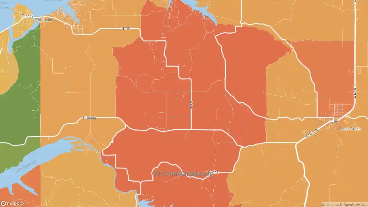 Eucha, OK Violent Crime Rates and Maps