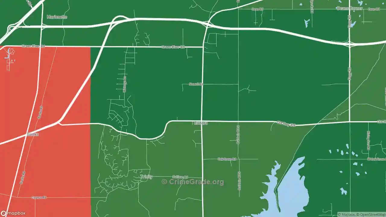 Eudora, MS Violent Crime Rates and Maps
