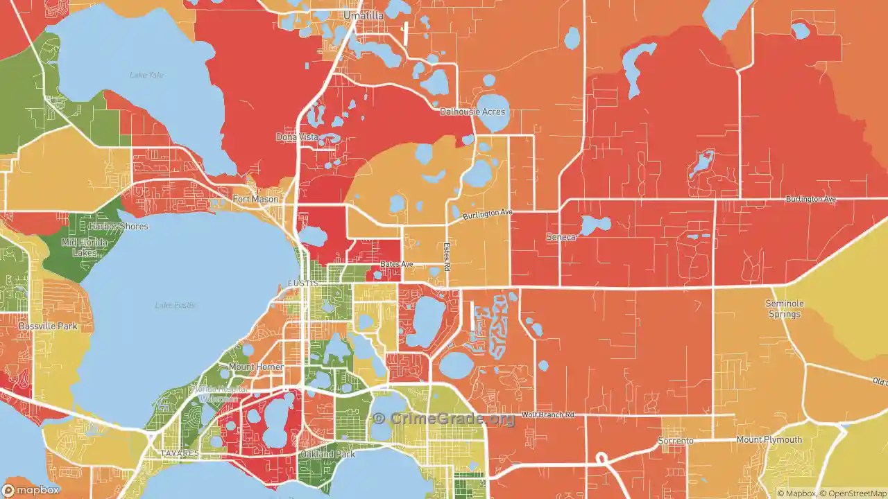 Eustis, FL Violent Crime Rates and Maps
