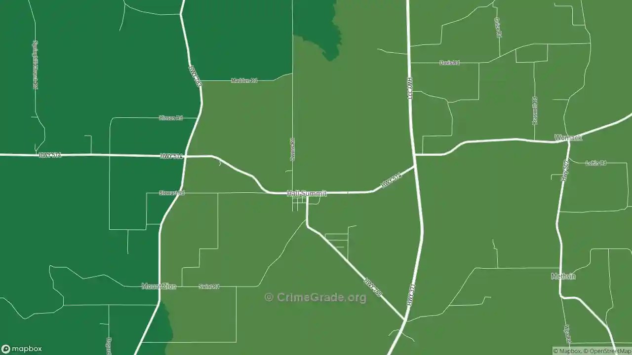 Hall Summit, LA Violent Crime Rates and Maps
